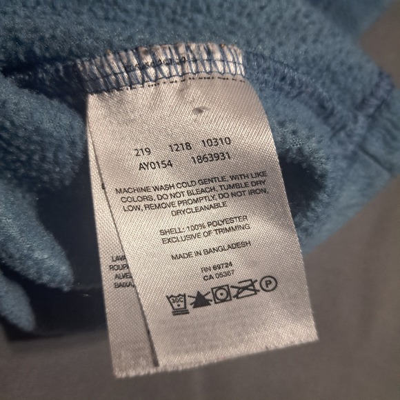 Columbia Kids Sz SMALL 1/4 Button Long Sleeve Pullover Colorblock Brown‎ Blue - Picture 6 of 6